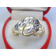 Zlatý dámsky prsteň kombinované zlato jemný vzor VP66203Z 14 karátov 585/1000 2,03 g