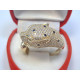 Zlatý pánsky prsteň hlava Jaguára žlté zlato zirkóny VP57590Z 14 karátov 585/1000 5,90 g