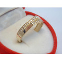 Zaujímavý dámsky zlatý prsteň žlté zlato číre zirkóny VP56170Z 14 karátov 585/1000 1,70 g