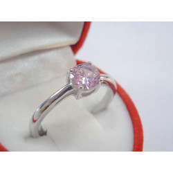Strieborný prsteň zdobený ružovým zirkónom VPS59252 925/1000 2,52g