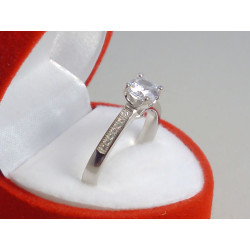 Žiarivý dámsky prsteň ródiované striebro číre zirkóny VPS60313 925/1000 3,13 g