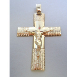 Zlatý prívesok Ježiš na kríži žlté zlato VI214Z 14 karátov 585/1000 2,14 g