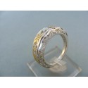 Zlatý dámsky prsteň moderný dvojfarebné zlato VP58173V