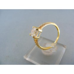 Zlatý prsteň dámsky žlté zlato kamienky zirkónu VP56215Z