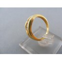 Zlatý dámsky prsteň žlté zlato kamienky zirkónu zaoblený DP50235Z