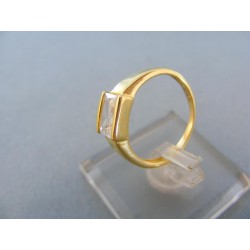 Zlatý prsteň žlté zlato dámsky kamienok zirkónu DP51265Z