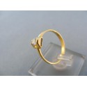 Zlatý dámsky prsteň jednoduchý zirkón žlté zlato DP55165Z