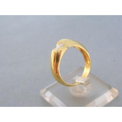 Zlatý dámsky prsteň žlté zlato jeden zirkón DP57451Z
