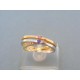 Trojitý prsteň trojfarebné zlato farebné kamienky