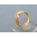 Zlatý dámsky prsteň žlté zlato zirkóny DP57399Z