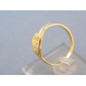 Zlatý prsteň zatočený malé zirkóniky žlté zlato DP57261Z