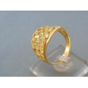 Zlatý dámsky prsteň vzorovaný žlté zlato DP61455Z