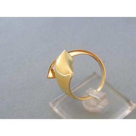 Moderný dámsky prsteň dvojfarebné zlato zirkón