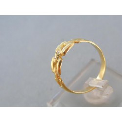 Zlatý prsteň žlté zlato dva kamienky DP58289Z